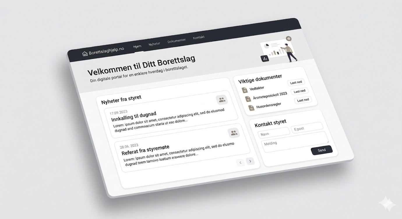 Borettslag og profesjonell nettside